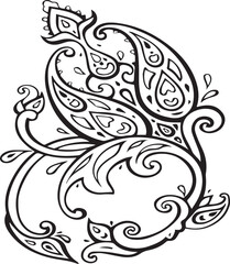 Beautiful flower art and mandala vector design