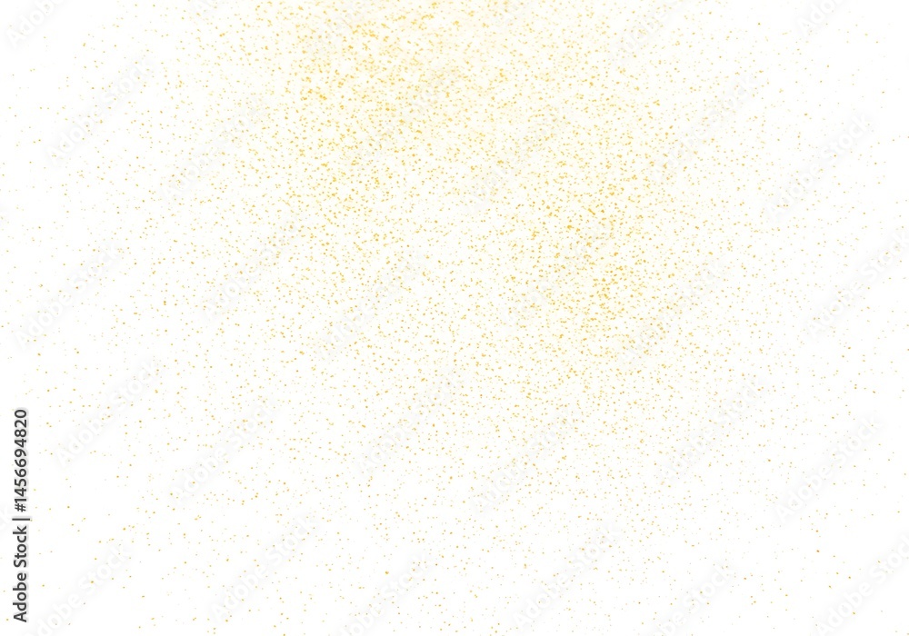 Poster a bright white background speckled with small yellow and green particles creating a subtle texture
