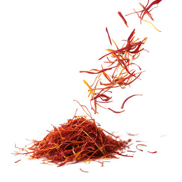 saffron isolated on white background