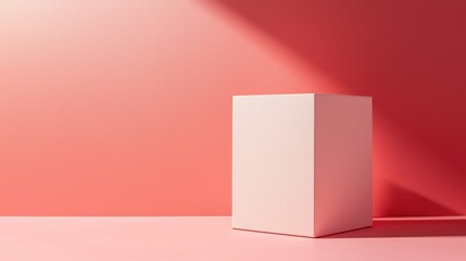 A solid color background with a faint shadow of a geometric shape.