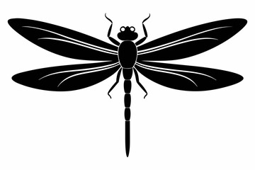 dragonfly sihouette black vector
