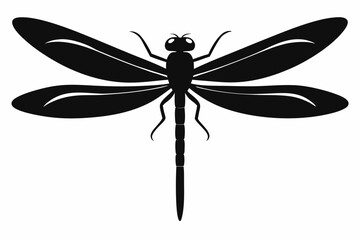 dragonfly sihouette black vector