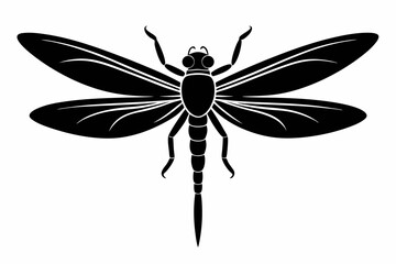 dragonfly sihouette black vector