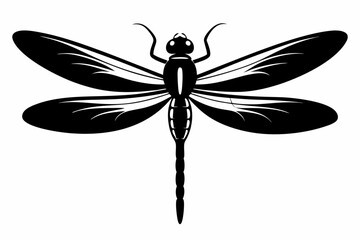 dragonfly sihouette black vector