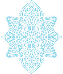 Beautiful flower art and mandala vector design