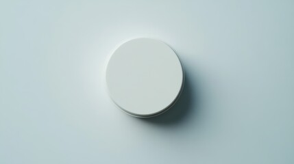 Minimalist White Oval Object on a Pale Blue Background for Design and Creative Projects