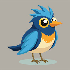 Warbler bird art illustration.
