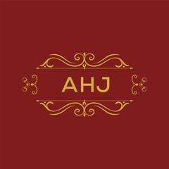 AHJ Creative Unique Modern Letter Logo Design.

