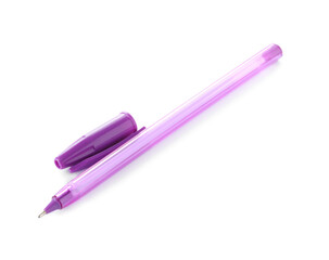 One stylish pen isolated on white. Office supply