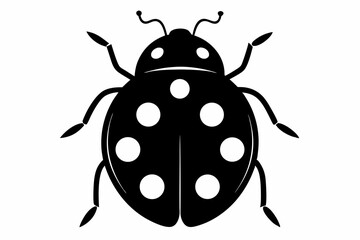 ladybug sihouette black vector