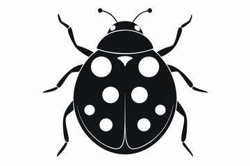 ladybug sihouette black vector