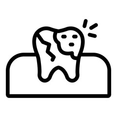 Decayed Vector Line Icon Design