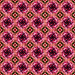 seamless pink floral pattern