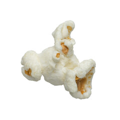 popcorn flying, pop corn isolated  with clipping path on white background