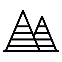 Pyramids Vector Line Icon Design