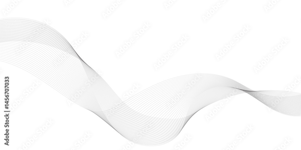 Poster abstract grey wavy lines on transparent background. digital frequency track equalizer. abstract freq