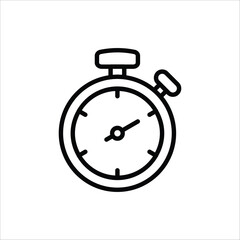 Stopwatch icon. Vector illustration for Design, Presentation, Website or Apps Elements. Sport equipage symbol illustration. Isolated on white background.
