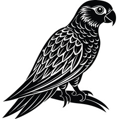 Pigeon Silhouette Vector – Black Bird Illustration, Urban Wildlife Art