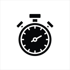 Stopwatch icon. Symbol in Line Art Style for Design, Presentation, Website or Apps Elements. Sport equipage symbol illustration. Vector illustration Isolated on white background.