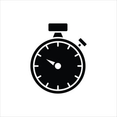Obraz premium Stopwatch icon. Symbol in Line Art Style for Design, Presentation, Website or Apps Elements. Sport equipage symbol illustration. Vector illustration Isolated on white background.