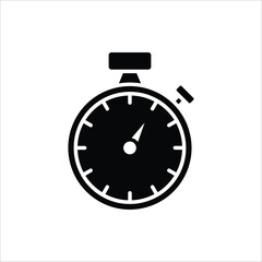 Stopwatch icon. Symbol in Line Art Style for Design, Presentation, Website or Apps Elements. Sport equipage symbol illustration. Vector illustration Isolated on white background.
