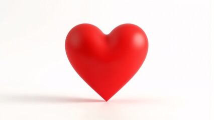 A red heart on a white background.