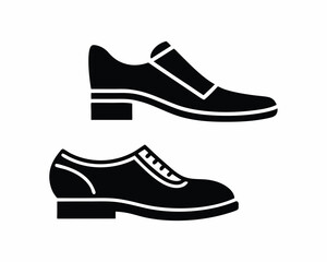 Shoe icon vector silhouette illustration isolated on white background