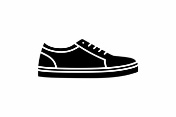 Shoe icon vector silhouette illustration isolated on white background