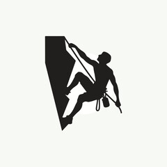 silhouette of climbing hill, climbing