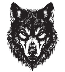 Drawing_of_Silhouette_Edgy_Design_Head_of_wolf