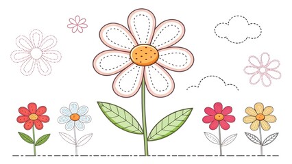 Coloring book for kids flower
