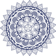 Beautiful flower art and mandala vector design