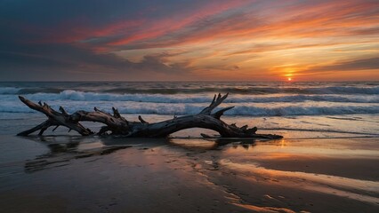 Fototapeta premium sunset on the beach