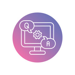 Question Answering Supplier vector icons stock illustration