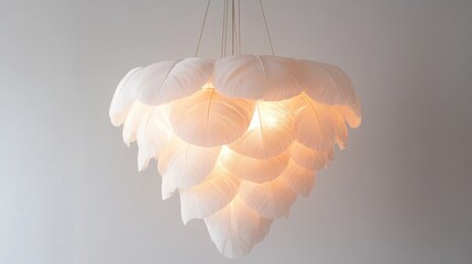 Elegant feather chandelier