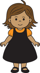 brown-skinned girl vector, girl illustration, woman of color, African girl art, diverse woman illustration, brown woman, vector girl, brown-skinned character