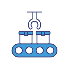 Automating The Creation Of Logistics Supplier vector icons stock illustration
