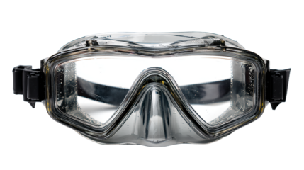 a pair of goggles with a clear lens