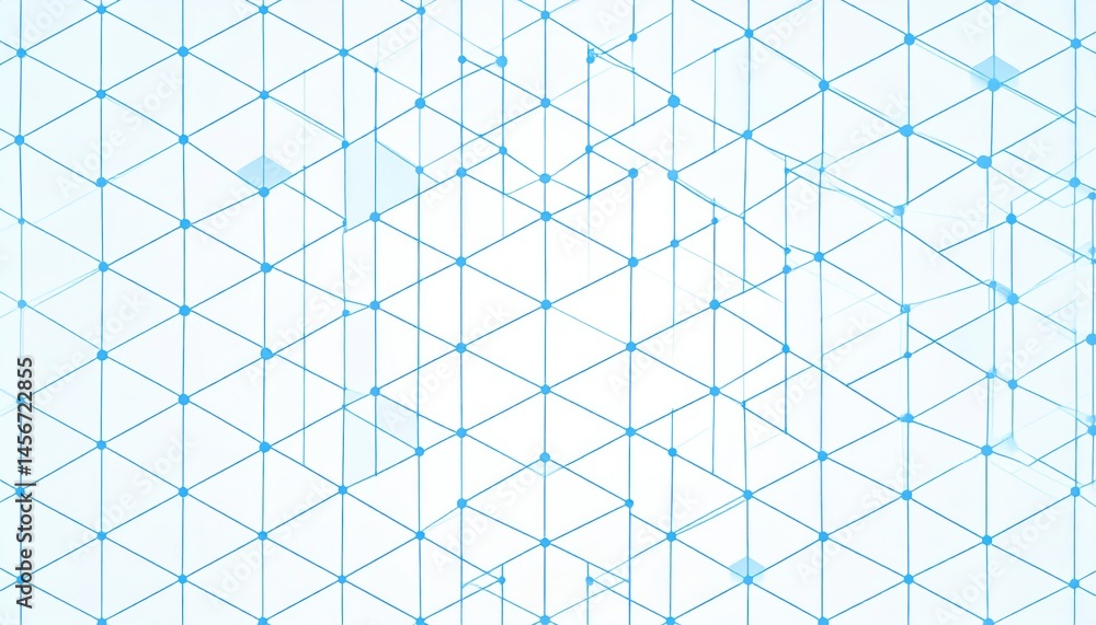 Poster dynamic geometric patterns in blue digital art abstract environment high-tech viewpoint