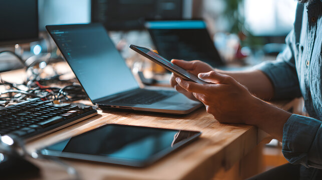 Solopreneur Testing Website UI Across Multiple Devices