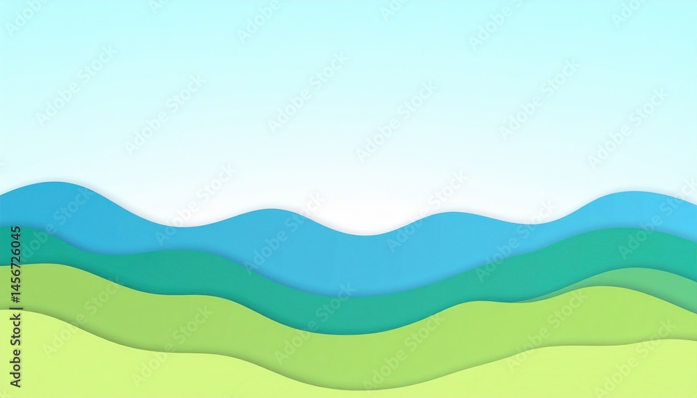 Poster exploring abstract wave patterns coastal setting digital artwork serene environment aerial view natu