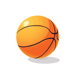 Fototapeta premium Vector Illustration of an Orange Basketball on a Clean White Background