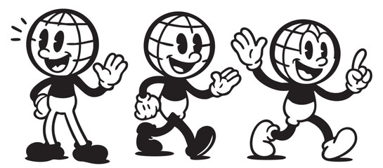 Fototapeta premium Retro Character Bundle