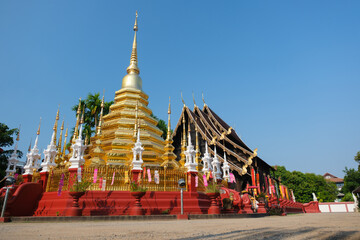 Beautiful Wat Phan Tao temple located in the northern Thailand