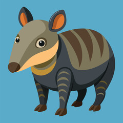 Tapir cartoon vector art illustration.