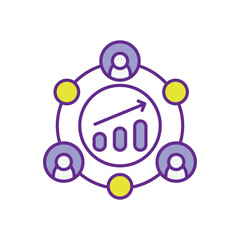 Managing Supplier Selection Supplier vector icons stock illustration