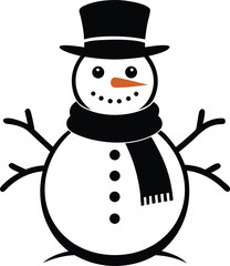 Gingerbread silhouette vector icon set, man with a broom, snowman with a cane, set of funny cartoon snowman, vector set of funny snowman, set of funny snowman.