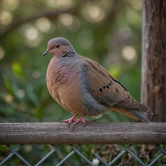 Mourning Dove on Garden Fence