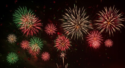Fototapeta premium Juneteenth celebration with fireworks and confetti