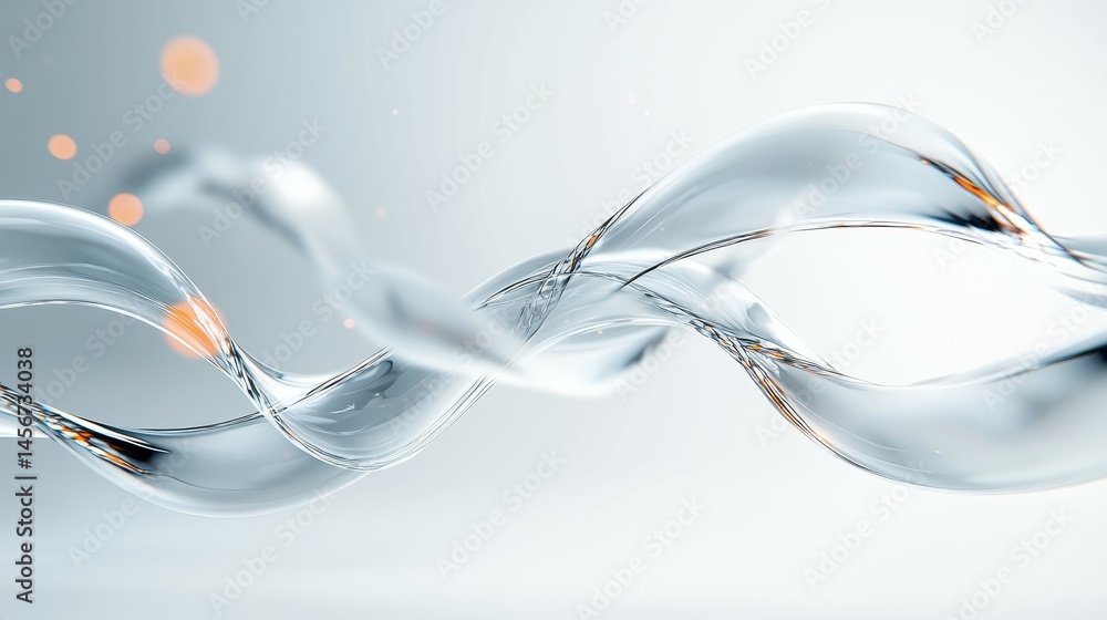 Poster abstract fluid waves create a serene and calming atmosphere.